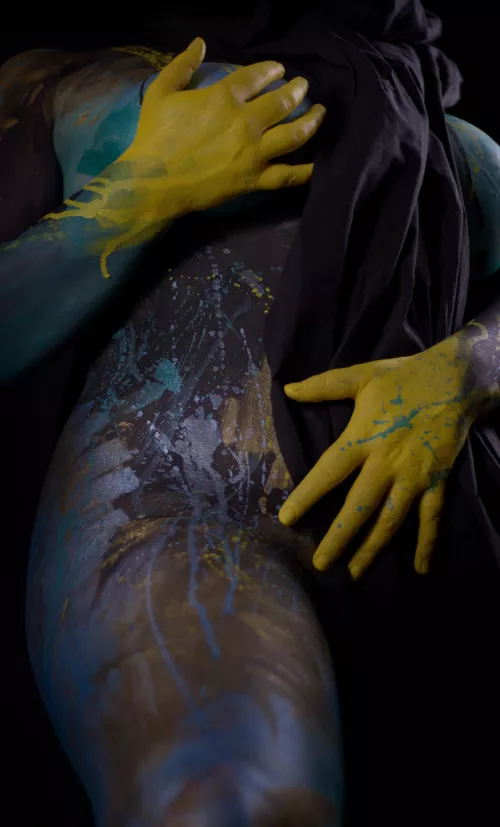 Yellow bra and panties