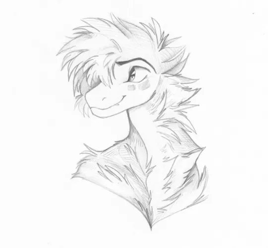 i'm not dead! pencil bust - art by me