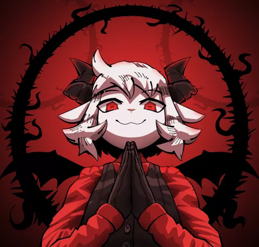 Made my fursona spooky (Art by me)