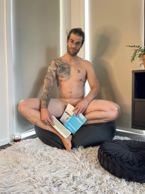 Morning coffee with a book