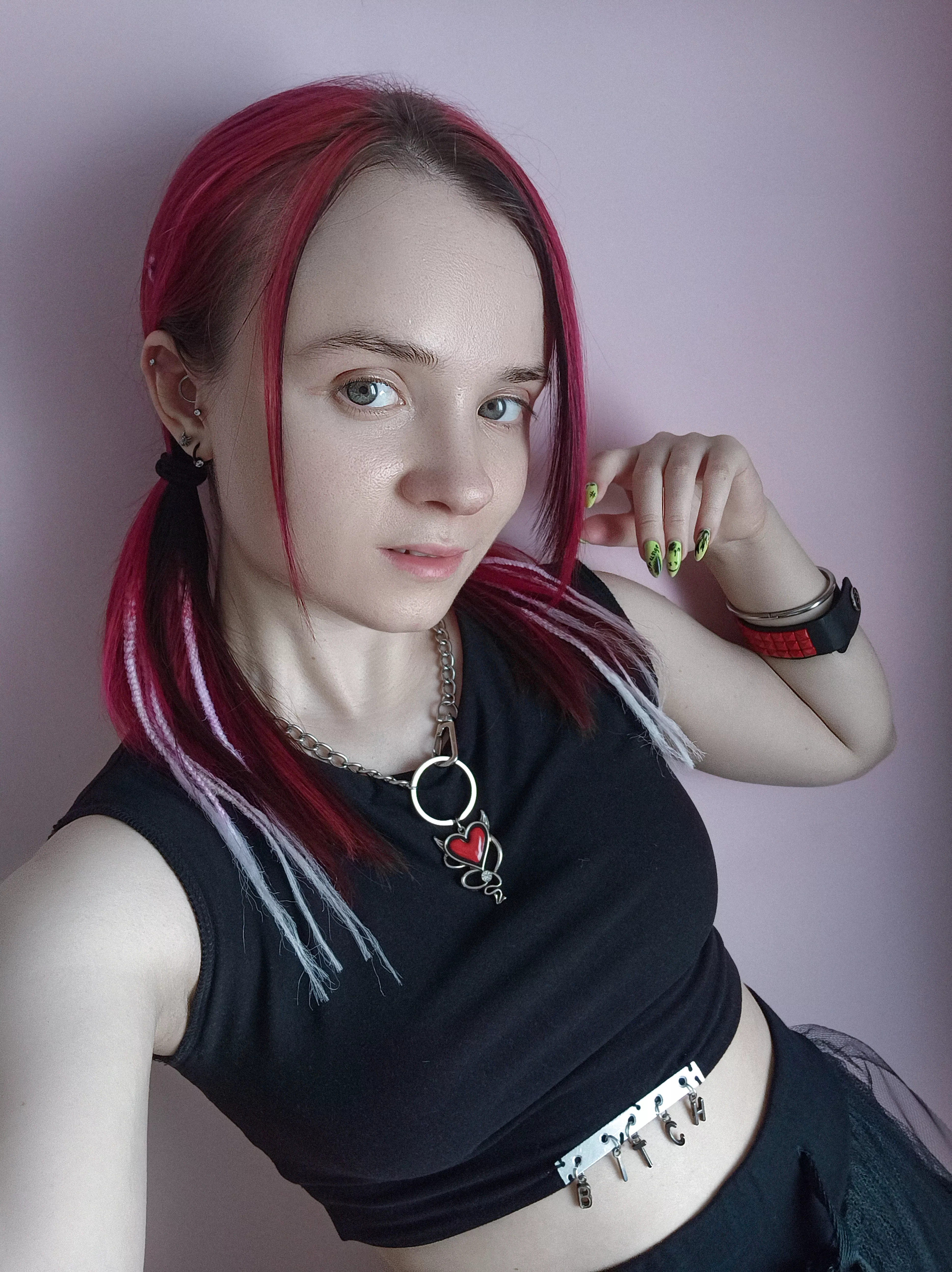 My emo outfit should please you