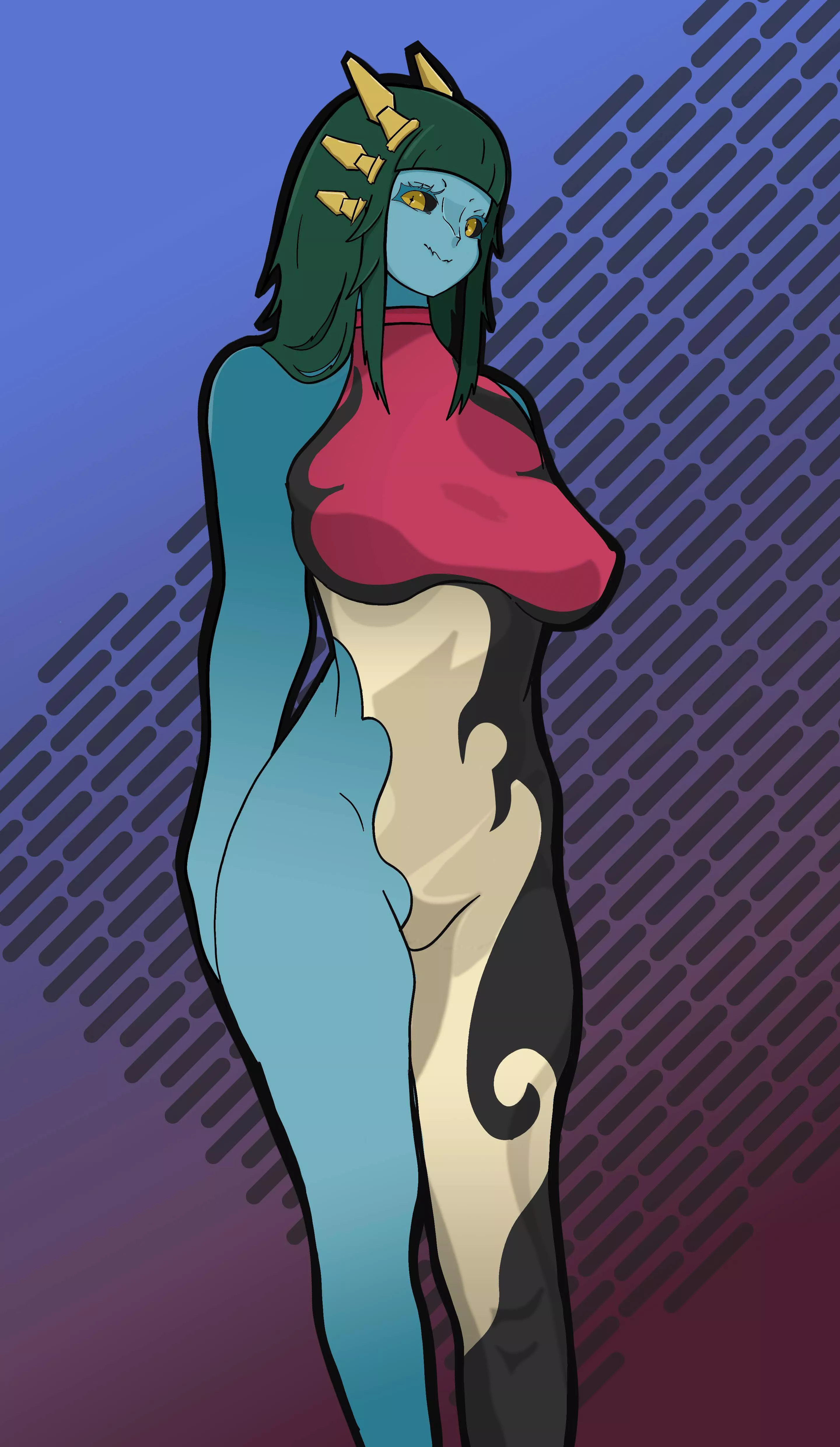 (OC) I don't got a name for her but she a cute water dragon