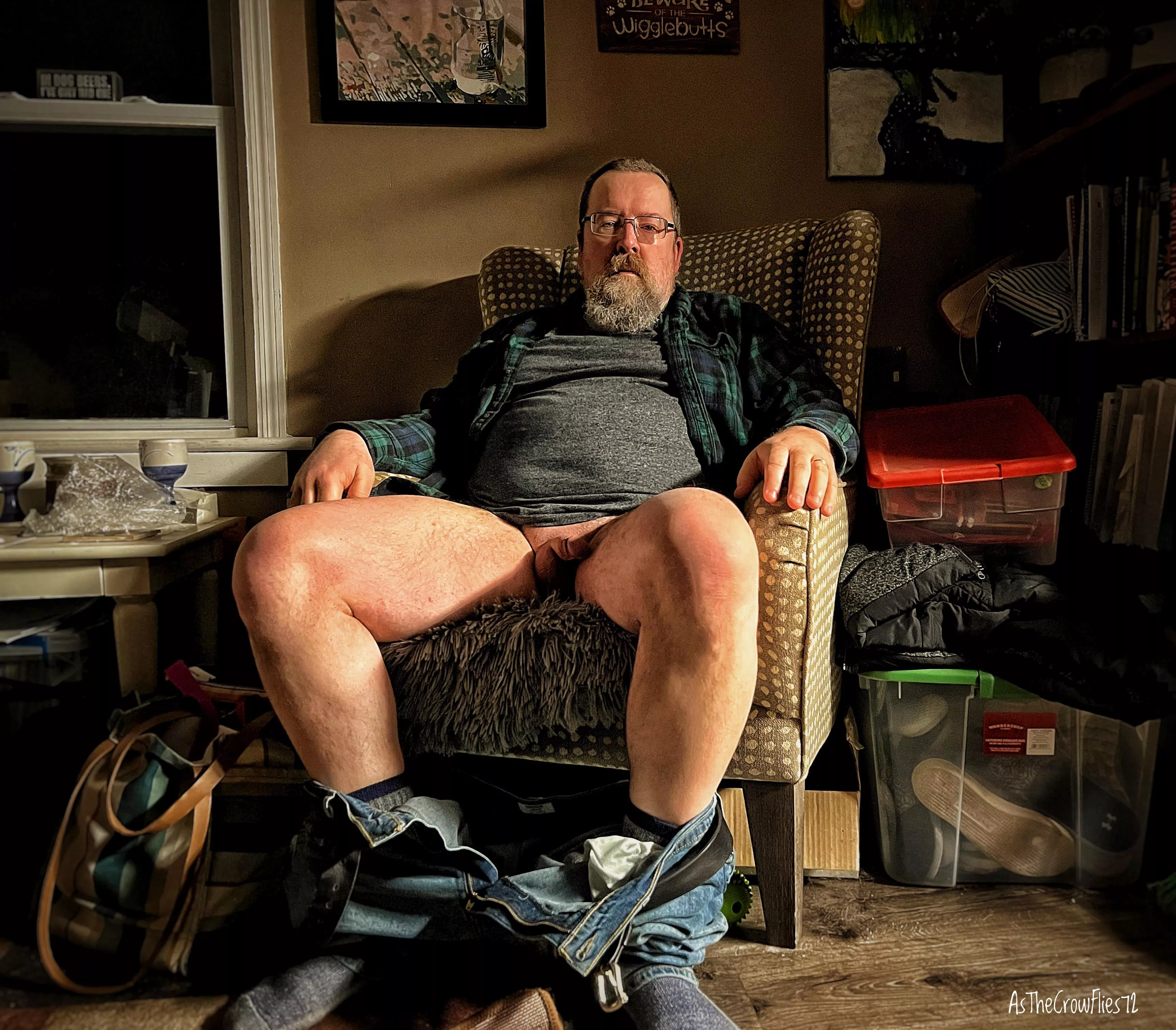 Some nights you just need to drop your pants and sit when you get home