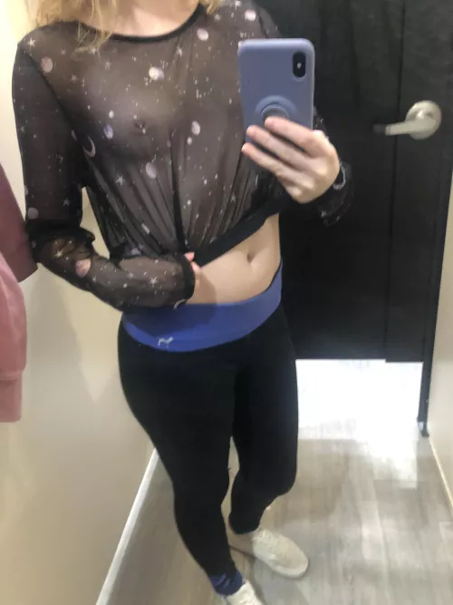 This sheer shirt lets me show off my nipples