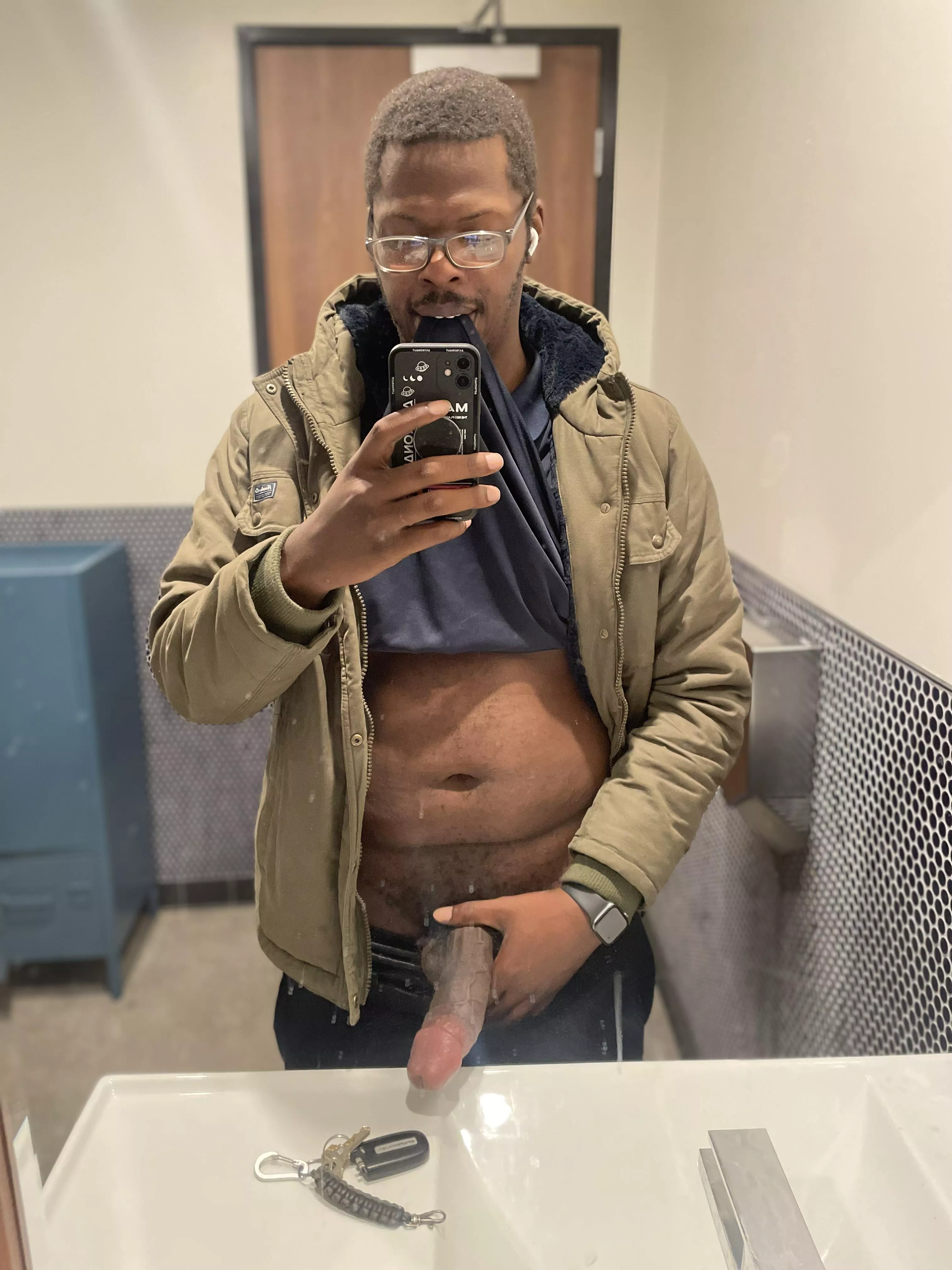 Trying to meet in the work bathroom?