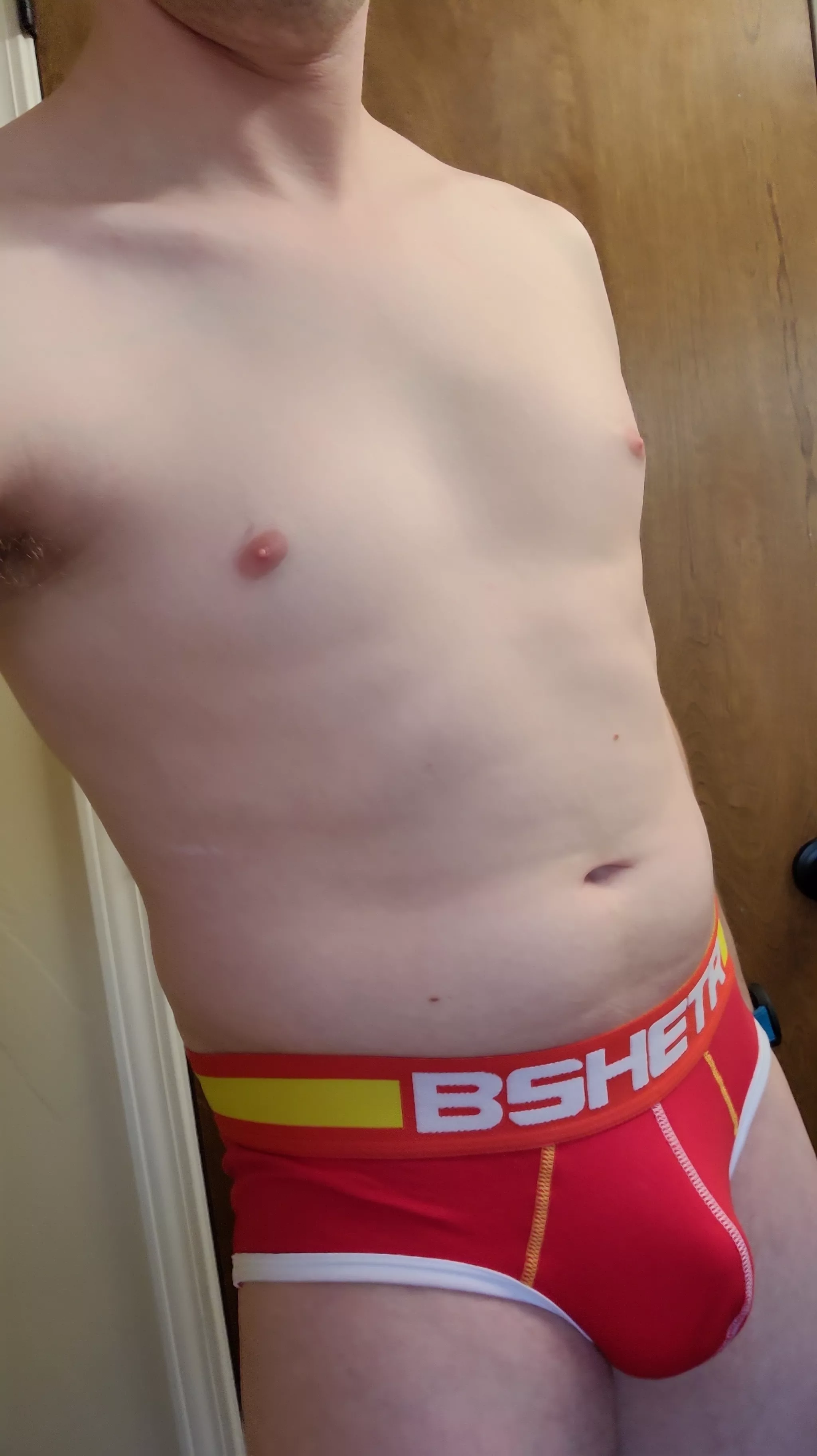 30 Man, these new briefs really make it pop out there!