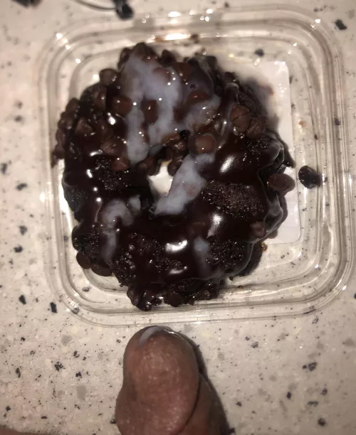 Eating food with my cum always makes me happy.