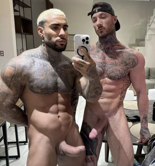 “Horny inked buds” …