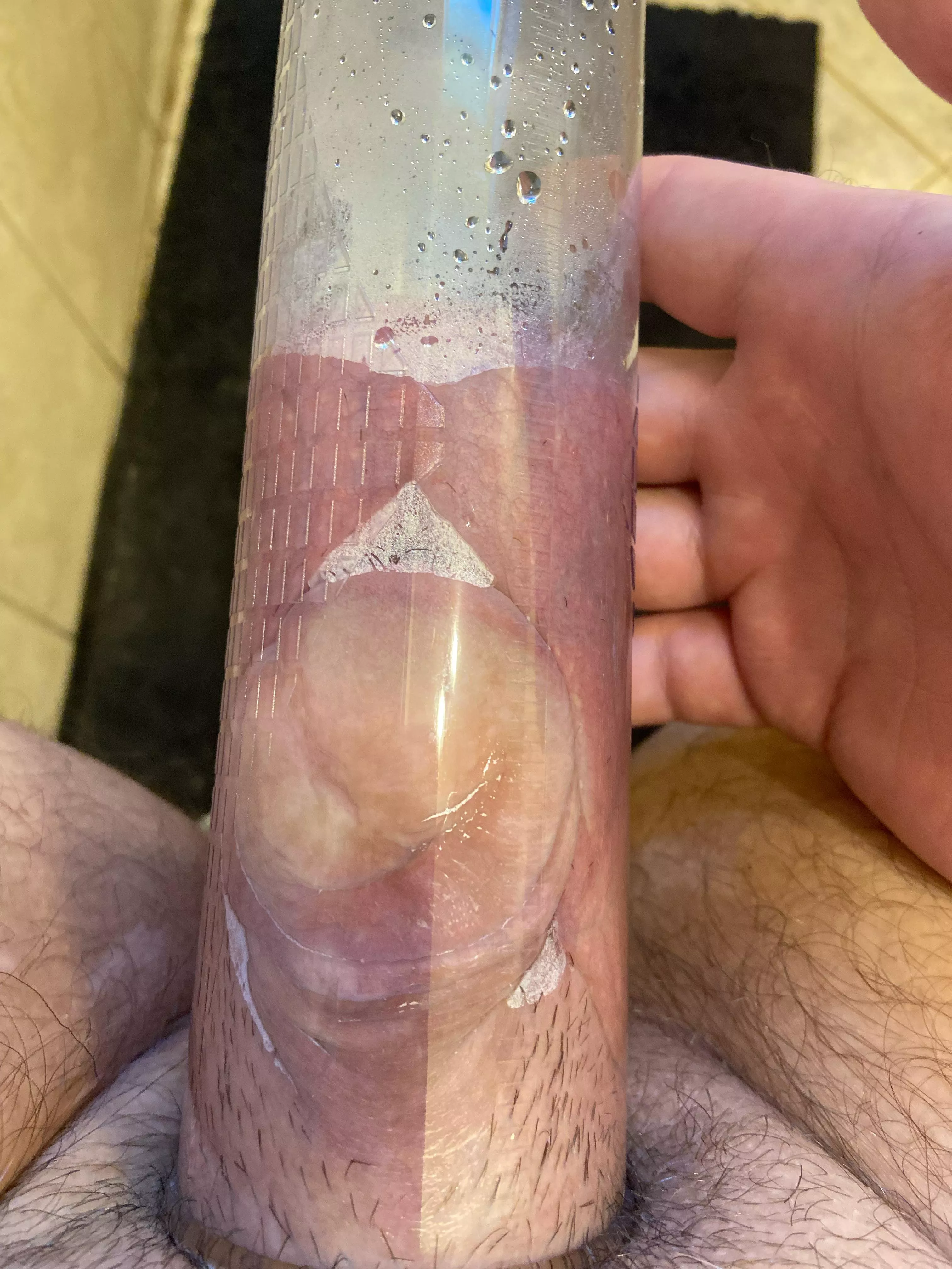 Looks funny squished in there with my balls