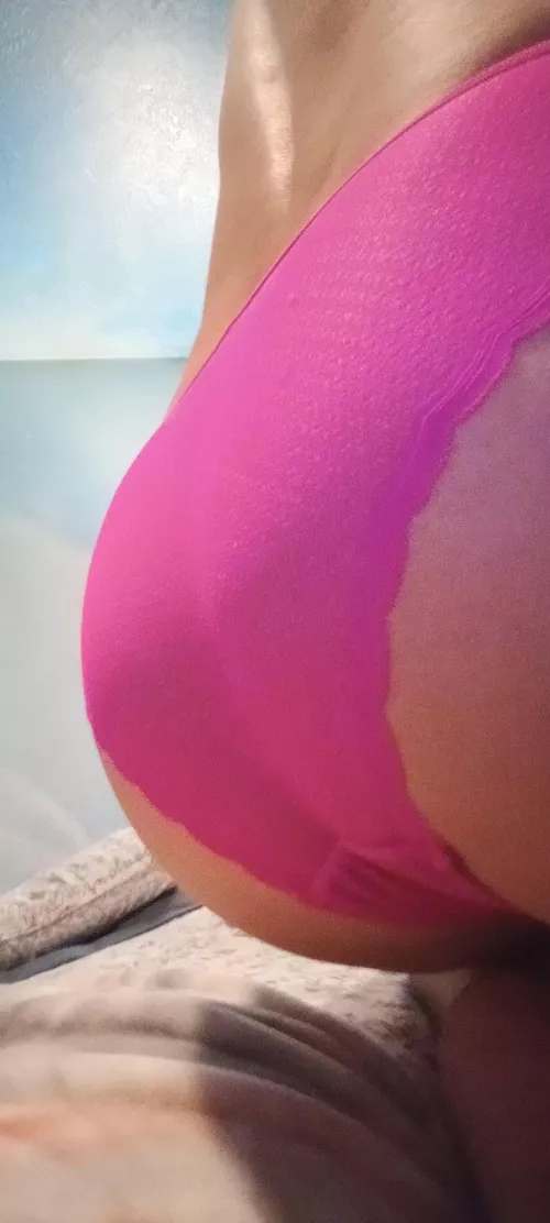 my 59 yo ass in pink mesh... delicious