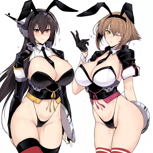 Nagato & Mutsu are ready to serve you [Kancolle](halcon)