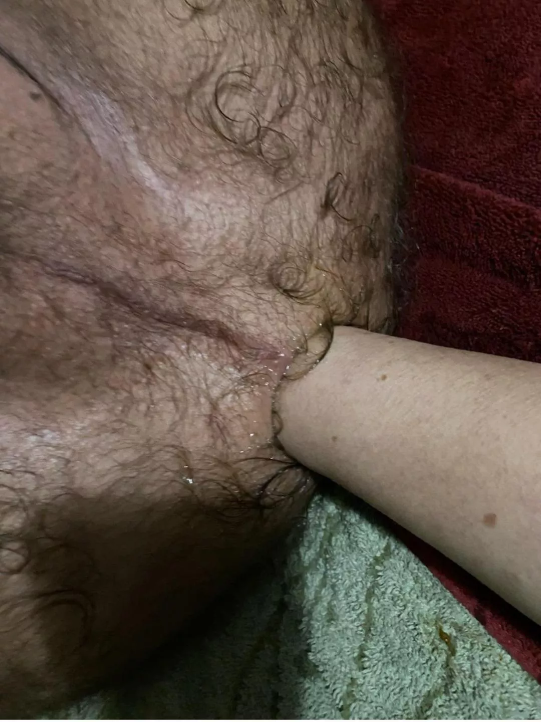 we finally did it! I finally took a full fist up my ass. This was the most awesome Valentine ever!! My wife and I have carefully stretching my ass for awhile now....finally made it! But feeling I've ever had! Thanks Babe!