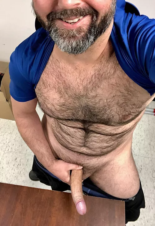 A boner at work should never go to waste, so come join me in my office, and you can have a little taste.