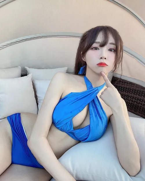Blue bikini