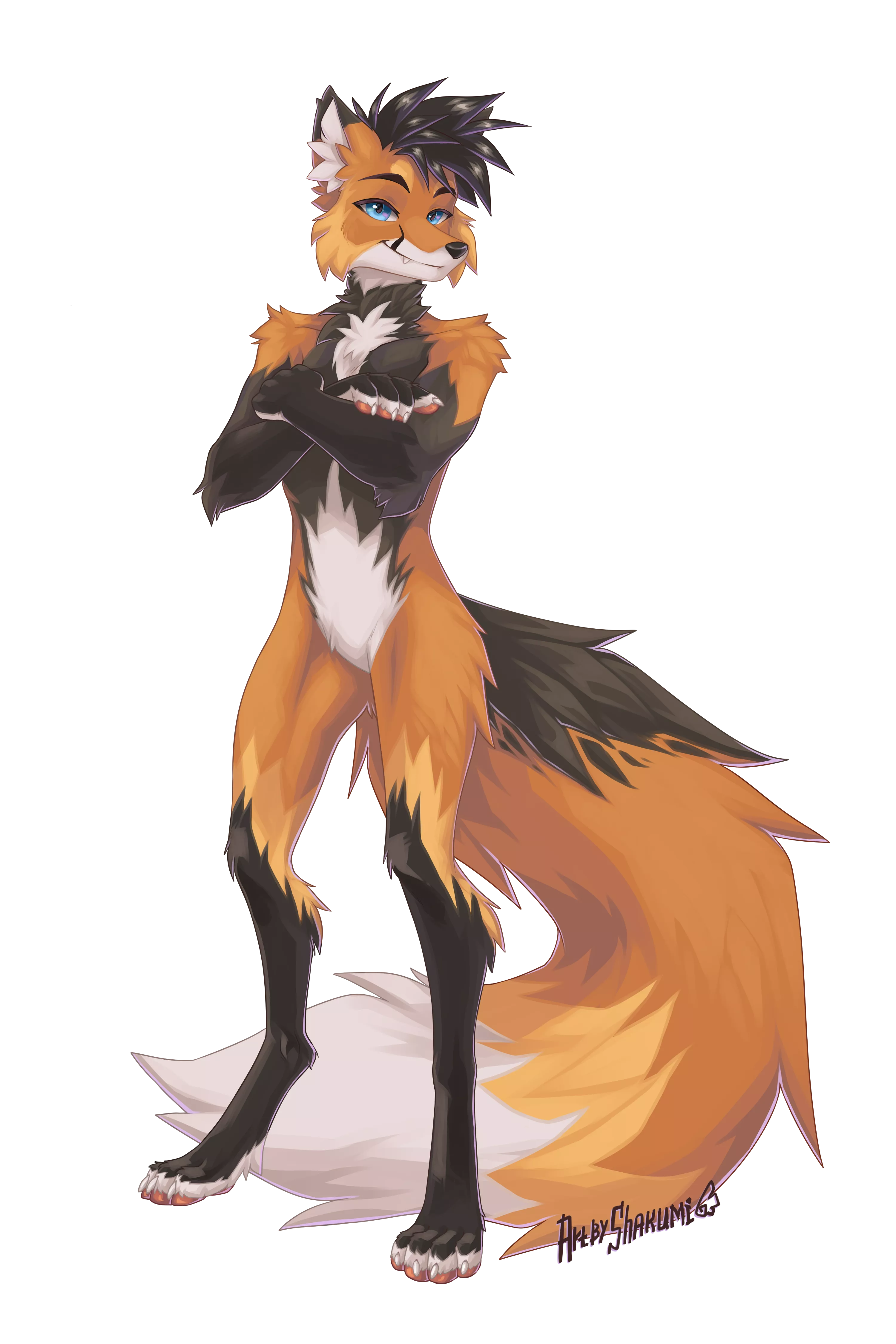 Full body commission without bg - Fox :3 (Art by Shakumi/me on FA)