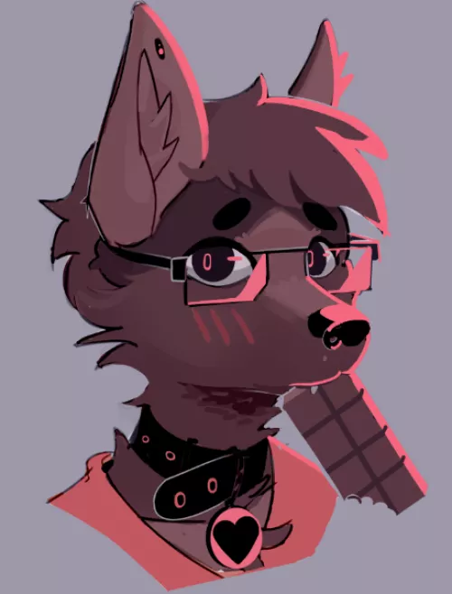 Good luck trying to get it from him (wolf drawn by me)