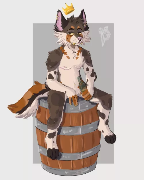 hes chilling.. art by me, commissions open :]