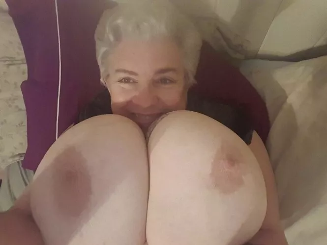 Huge granny tits