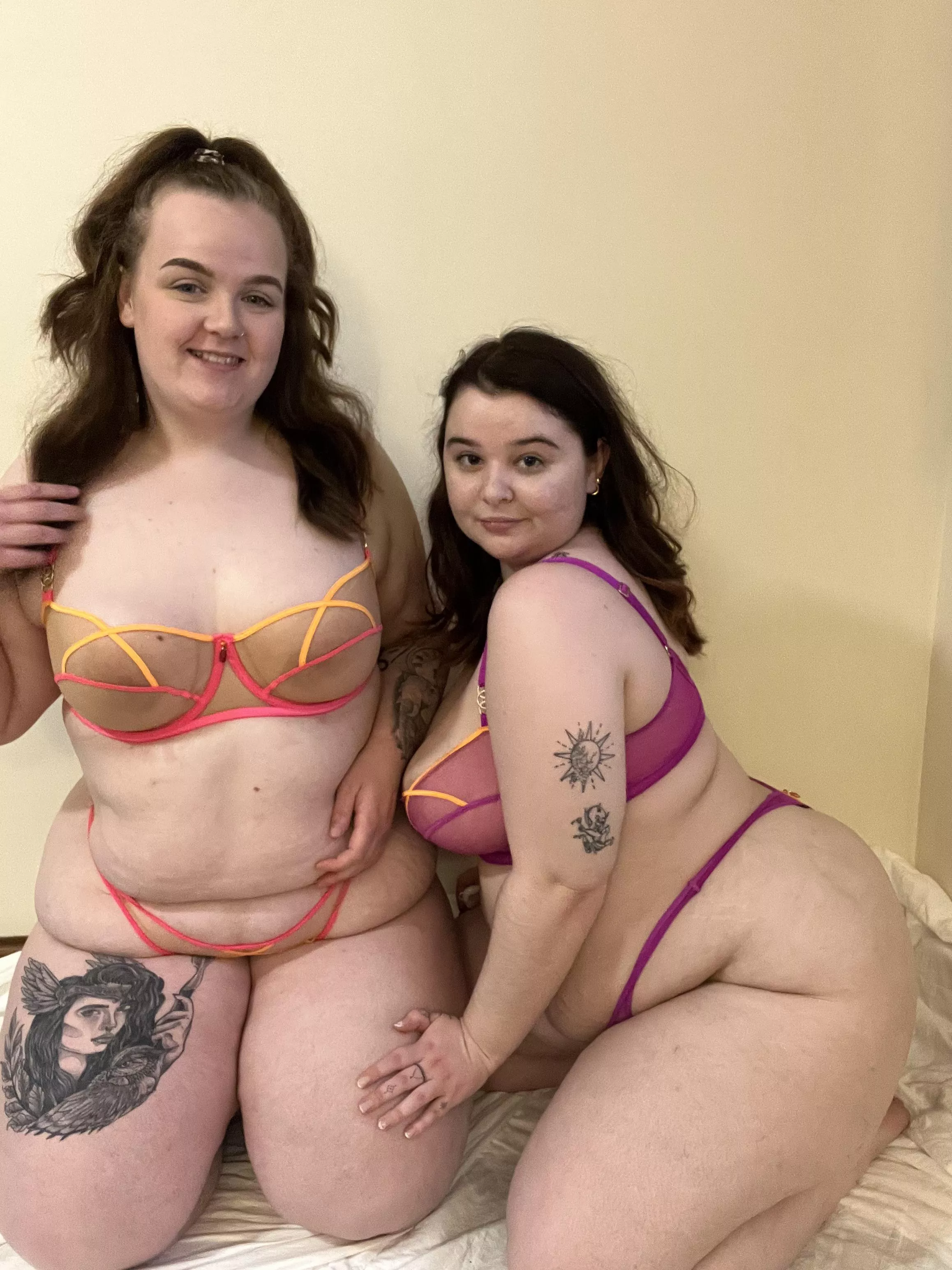 Nothing better than 2 big girls in matching lingerie