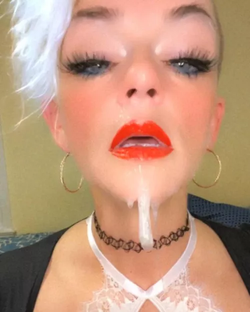Spit or cum? 😩😈 [OC]