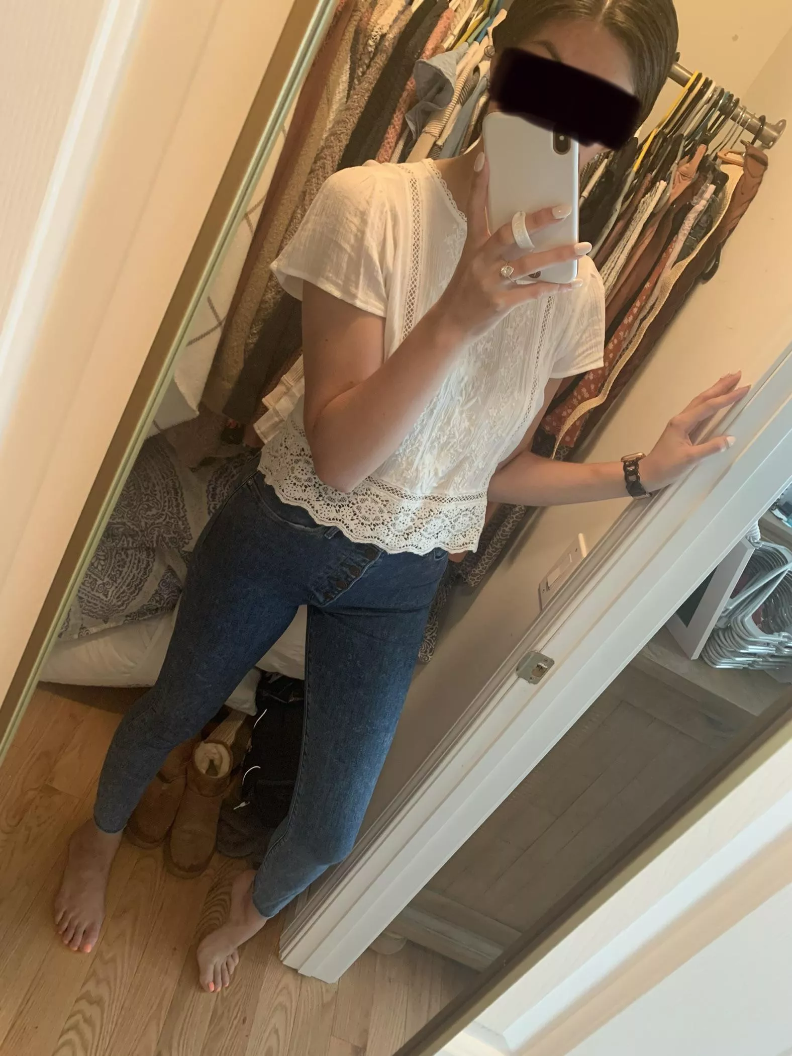 Todays outfit, not too bad for a mom bod.