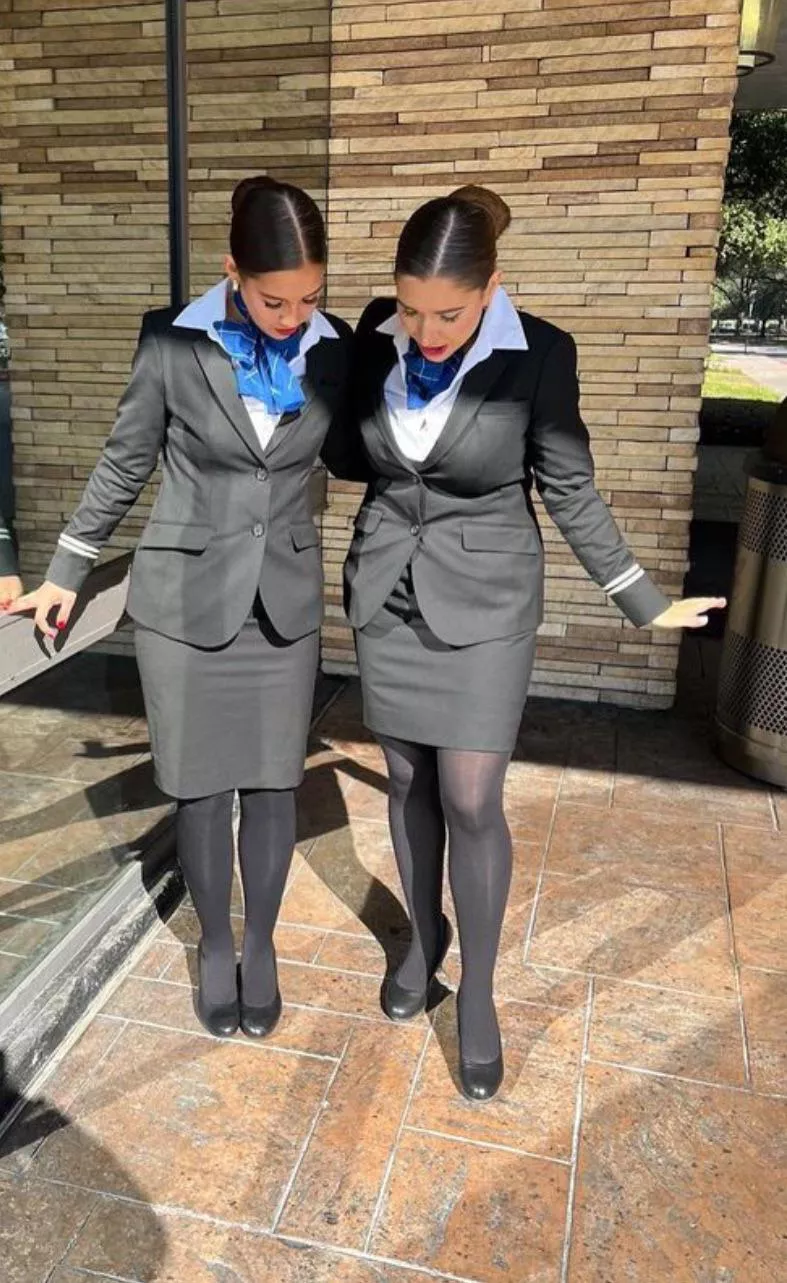 When you got your private jet, you hired two of your favorite stewardesses to work your flights. As appreciation, they love ropes of cum over their nylons.