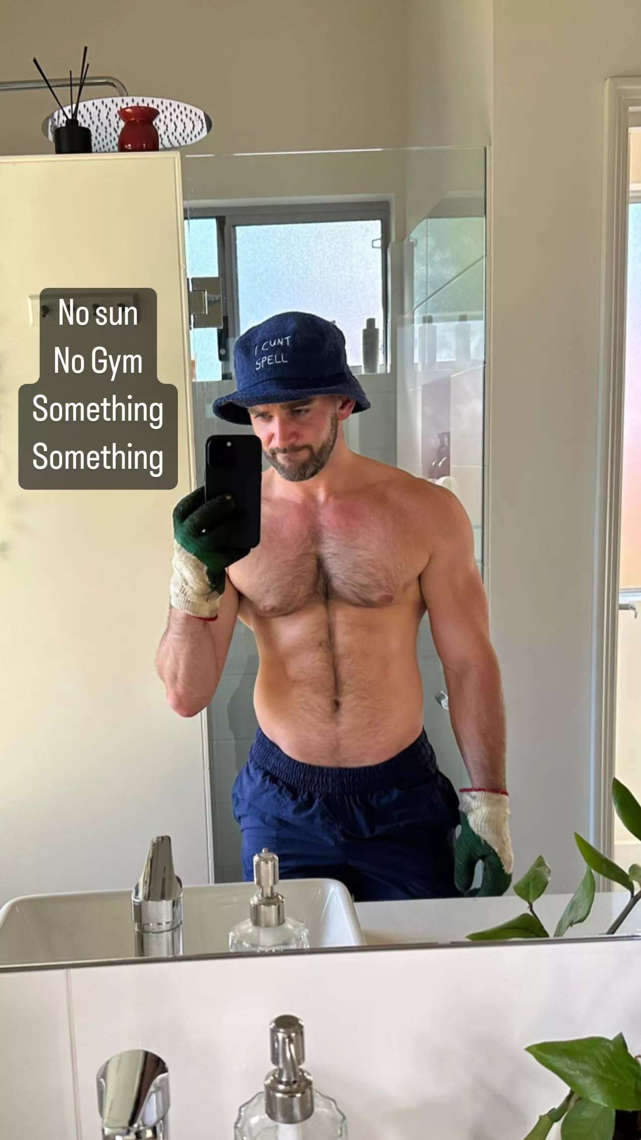 8 days post HT. The bucket hat is a vibe right?