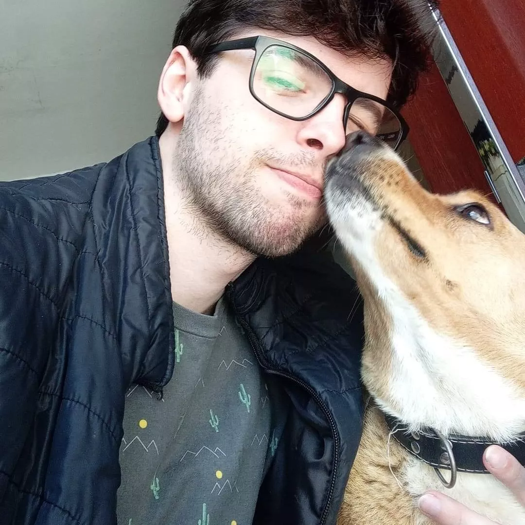 Another day starting, in the company of my dog.