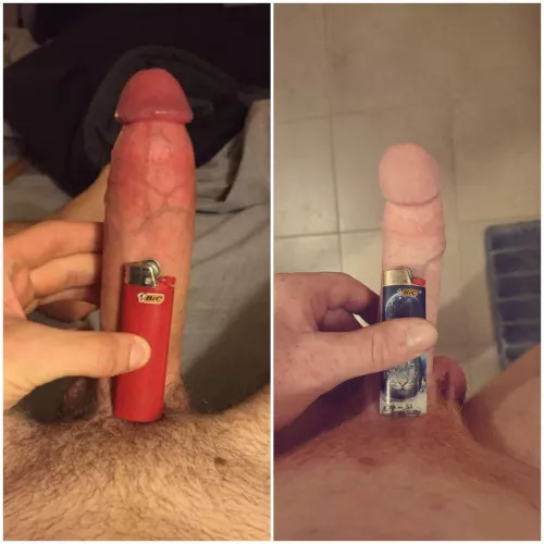 Big cock vs. a pencil dick
