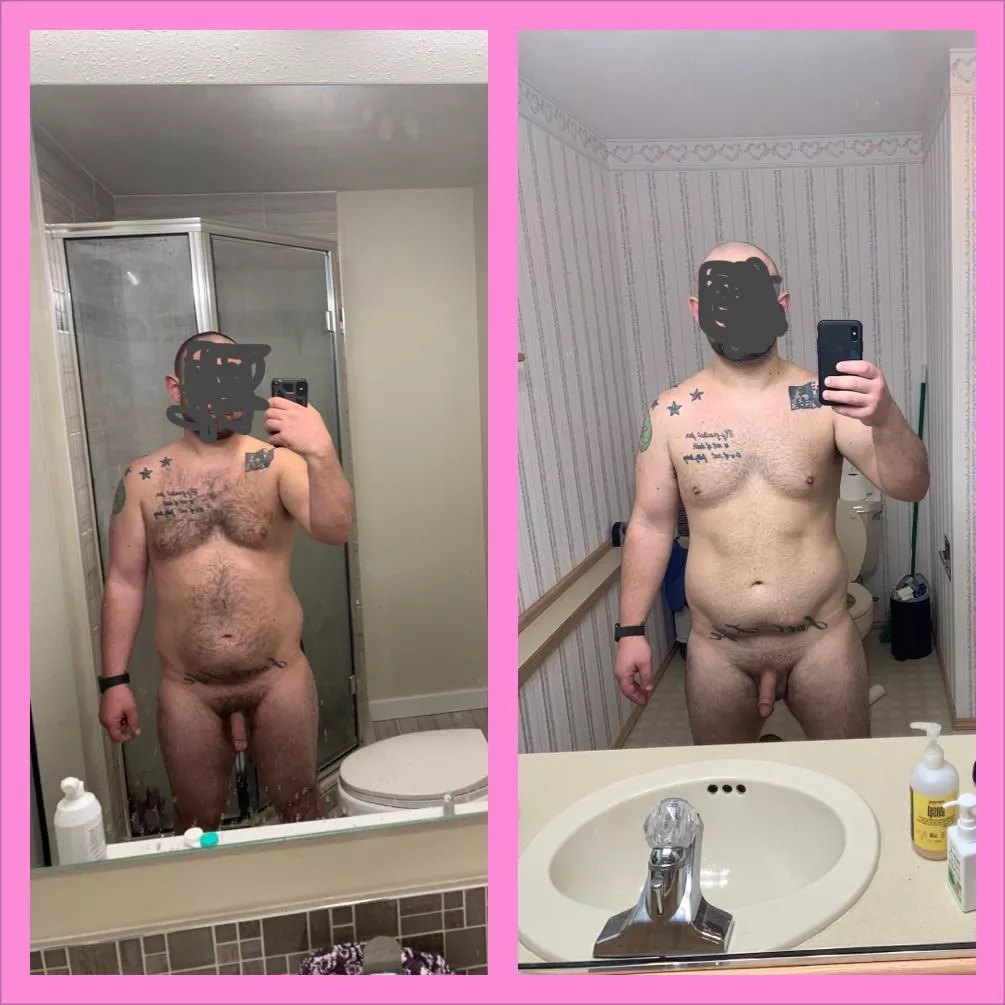 Down 20 lbs, here’s some nude selfies.