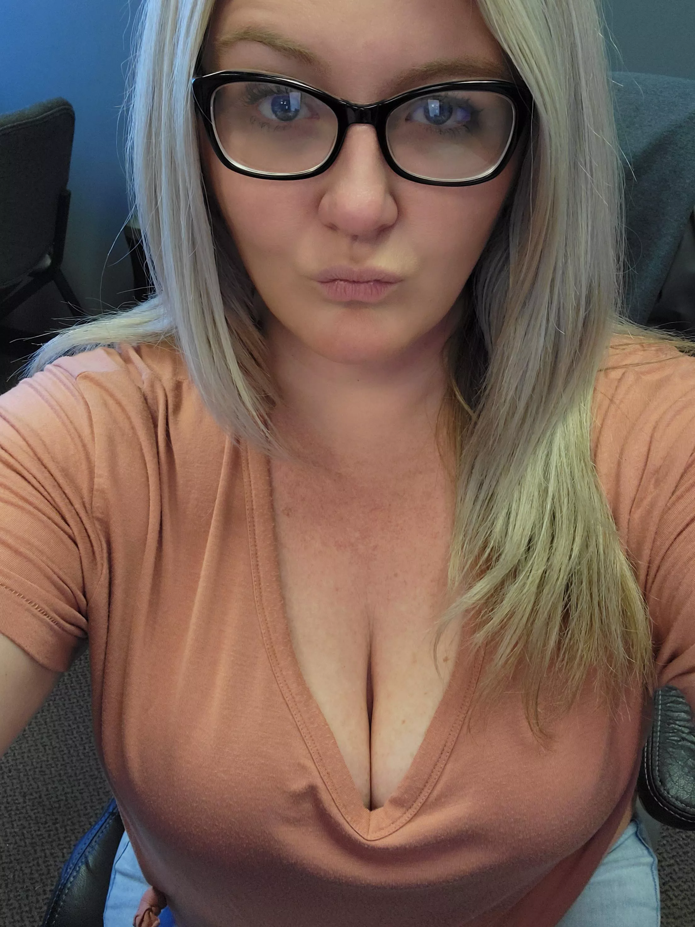 Guys like low cut tops at work, right?
