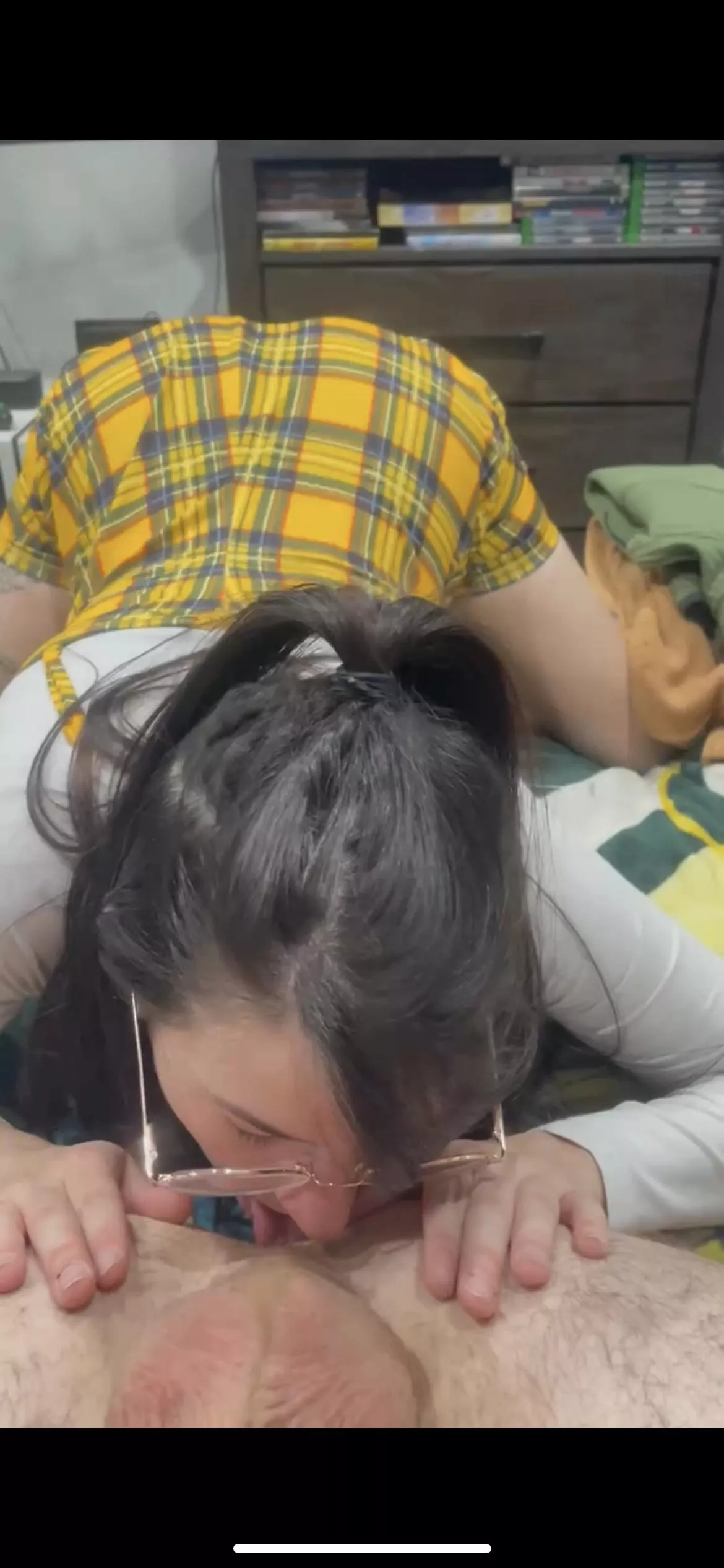 I love when he rides my face with his ass; but when he’s on his back with his legs spread wide open for me, I can get my tongue even deeper inside of him 😈