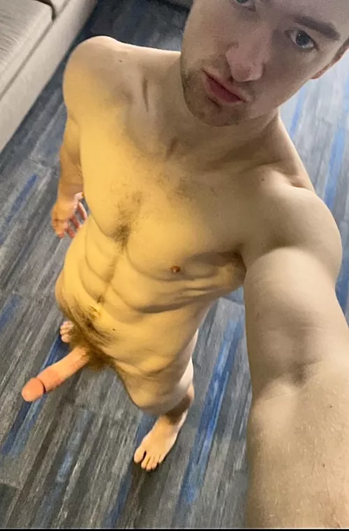 Man has penis in lighting