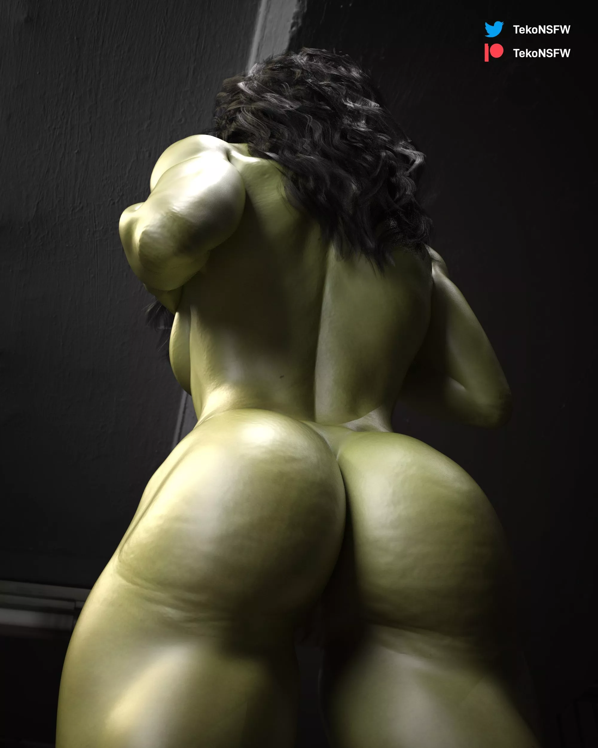 Nude She-Hulk Back View (TekoNSFW) [Marvel]