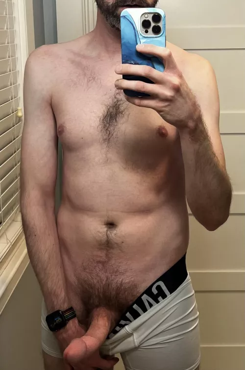 Pubes are coming in thick … as is my beard.