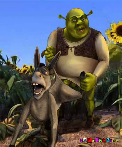 Shrek x donkey by hardtoon.com