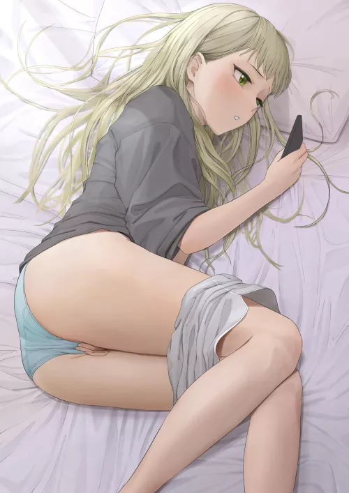 Softly Touching Herself