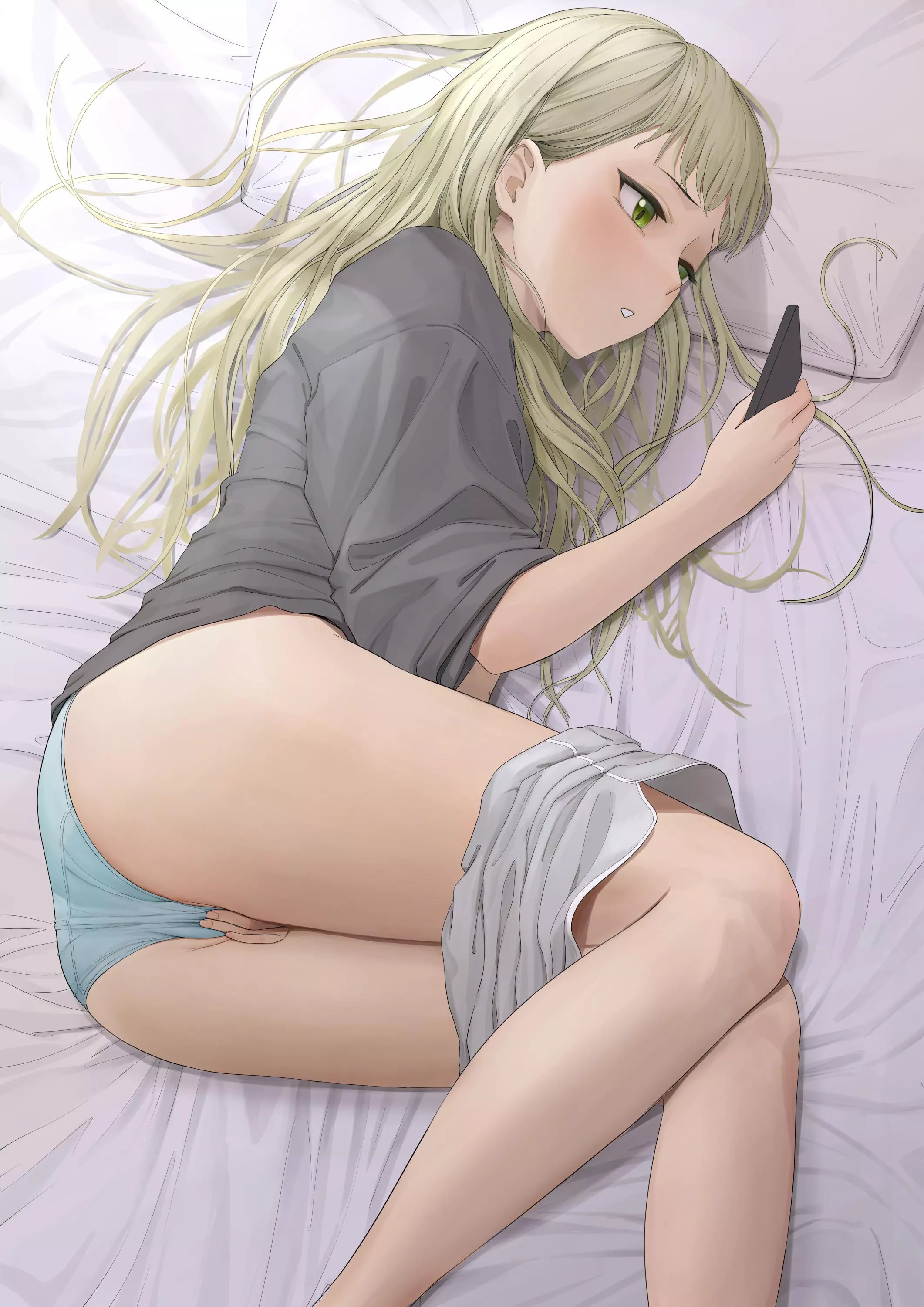 Softly Touching Herself