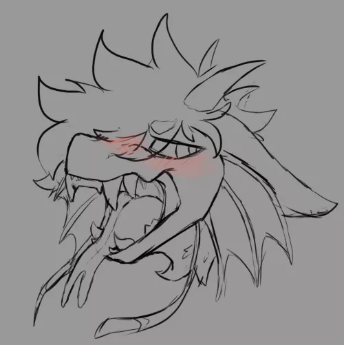 Did a sketch of headshot for my new ref (art by me; drazzapaws)