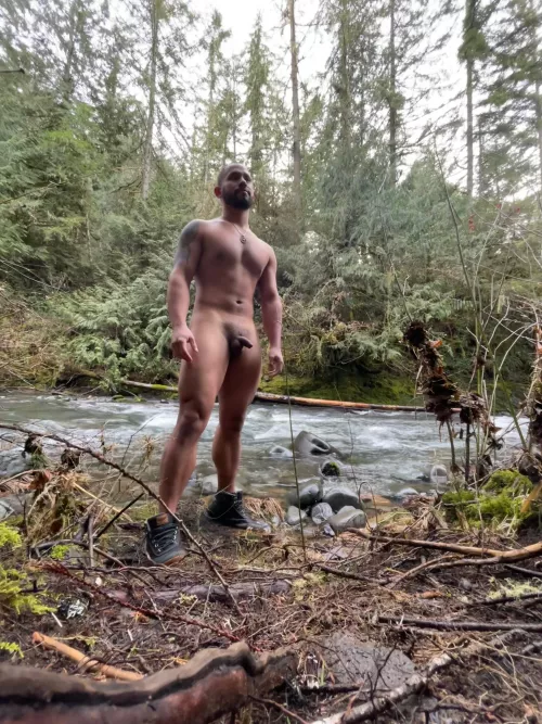 Had a chance and took it, first time naked in nature 😁