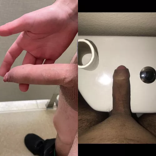 My soft bwc and vmann’s hard cock. Damn, he lost badly.