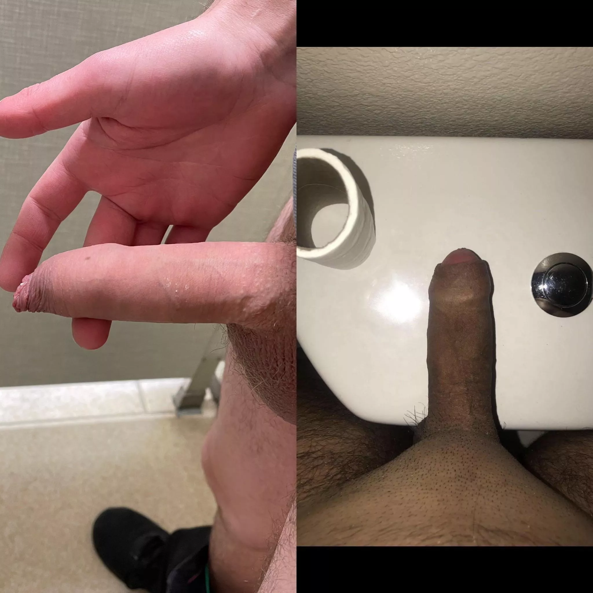 My soft bwc and vmann’s hard cock. Damn, he lost badly.