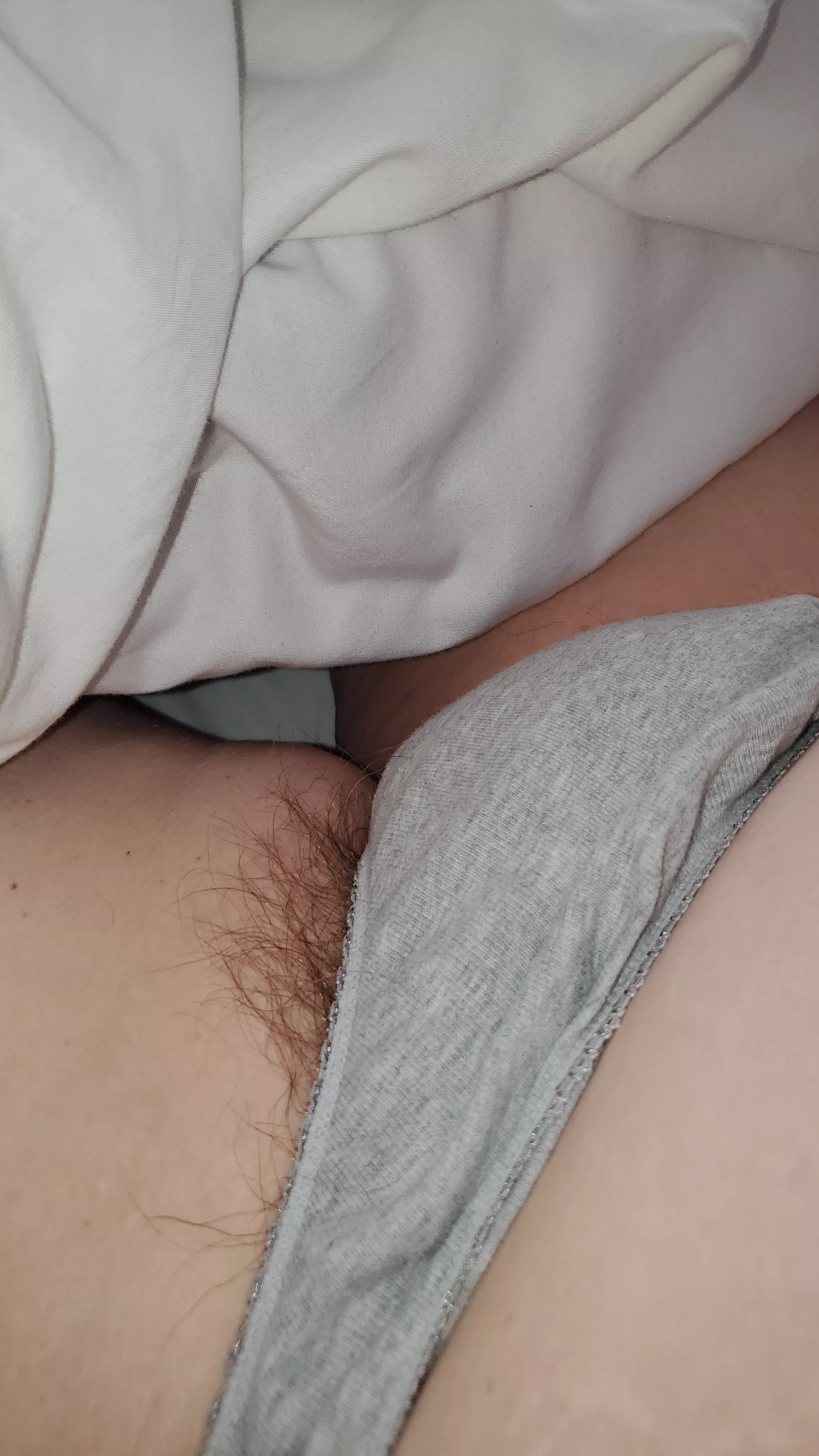pubes sticking out