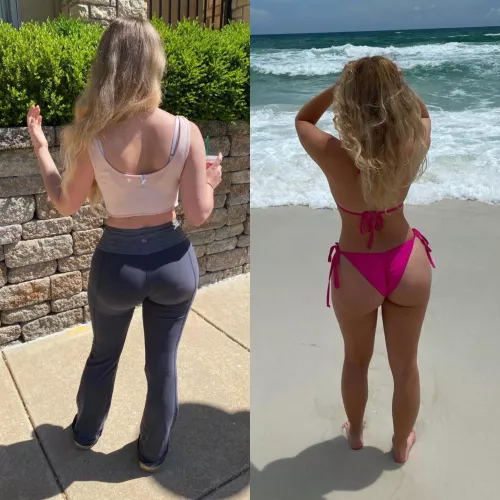 Yoga pants or bikini?