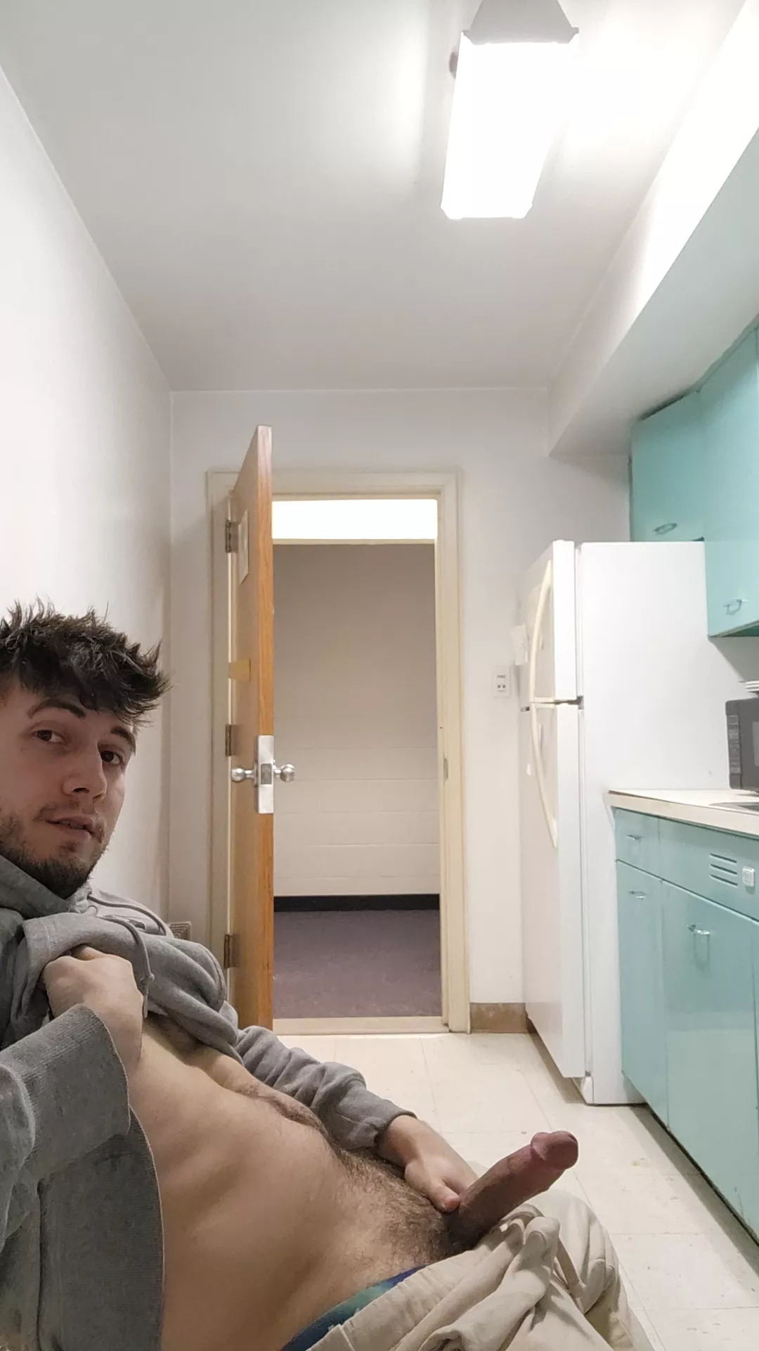 care to blow me in the dorm kitchen?