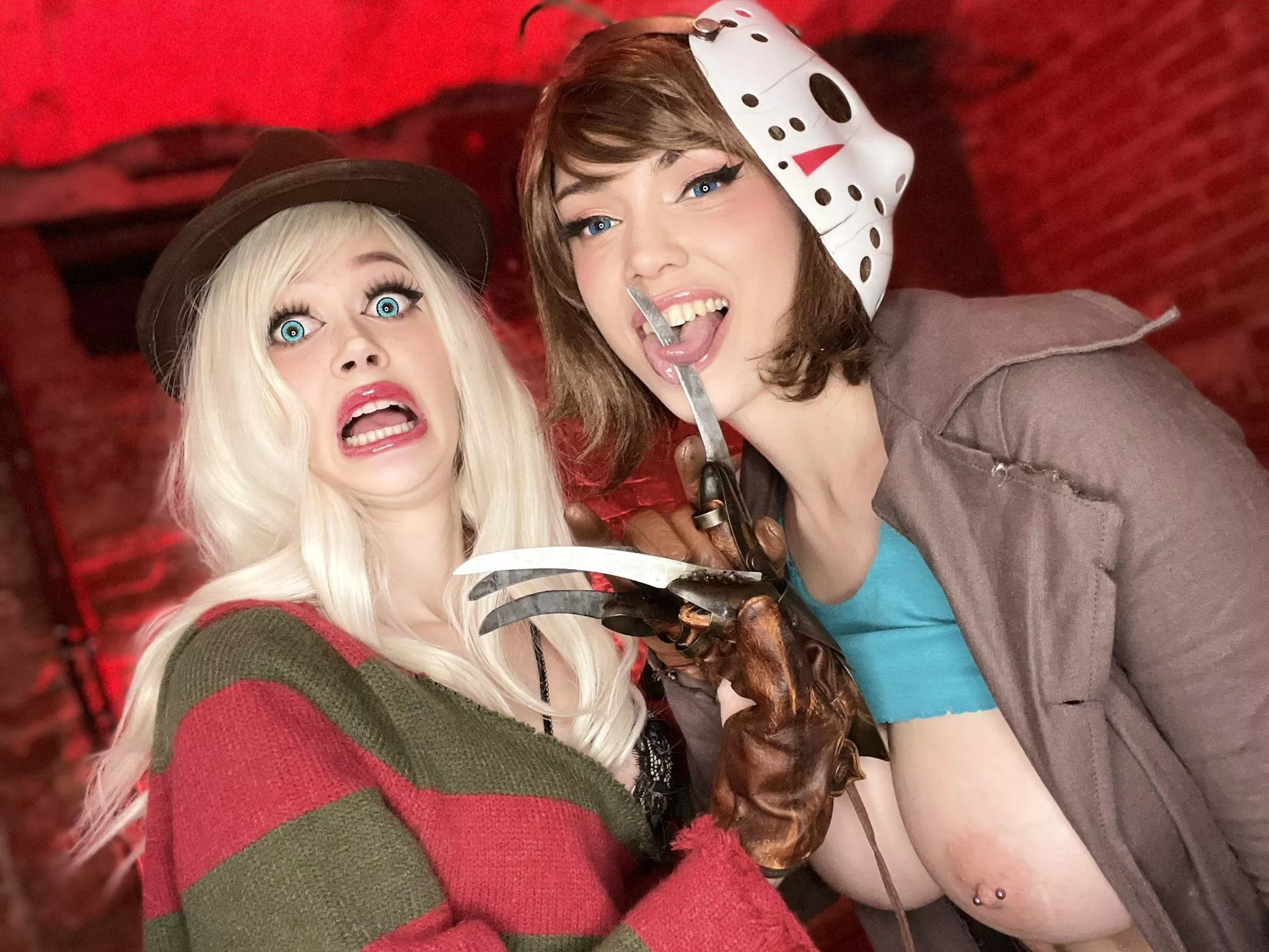 Freddy Krueger and Jason Voorhees by Purple Bitch and Octokuro