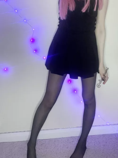 Legs in black nylons