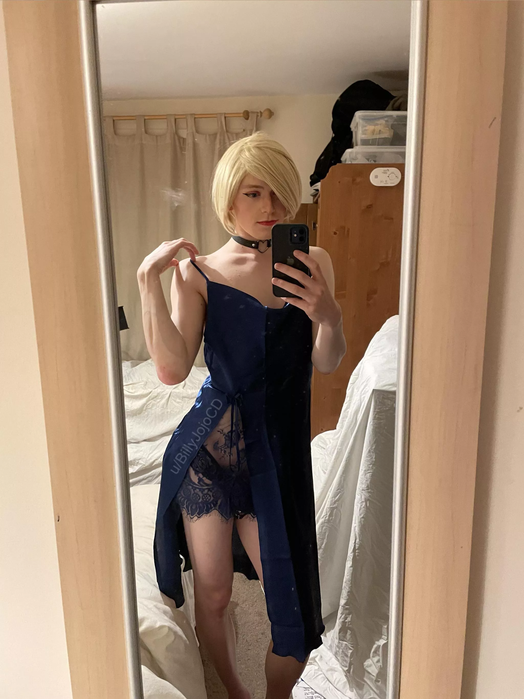 My cage is still too big, showing through my panties 🙈