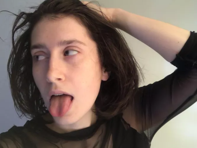 No makeup, unfiltered, all natural mouth that is slightly wide open