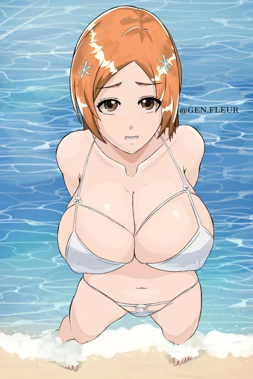 Orihime at the beach (by me)